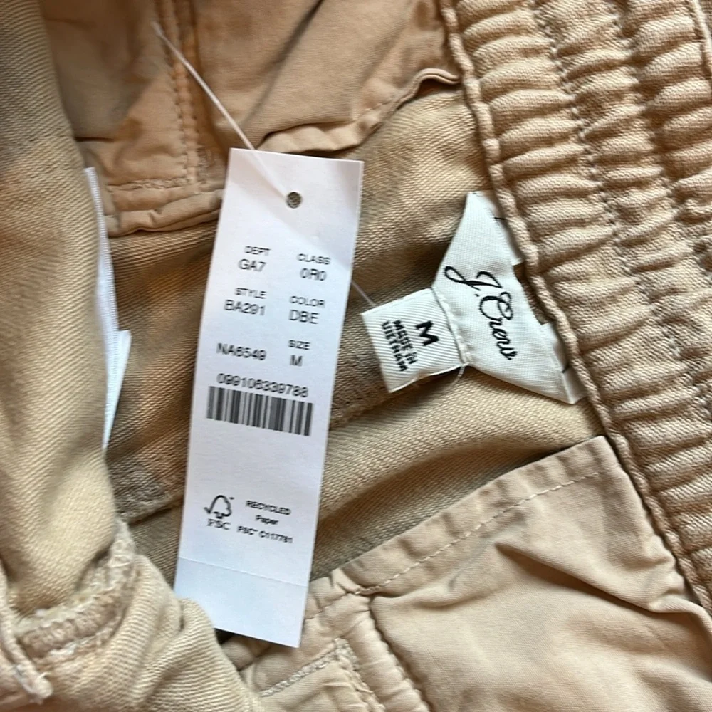 J.Crew Tie-Waist Camp Pant- NWT- Dark Beechwood- Size MEDIUM - Picture 9 of 9